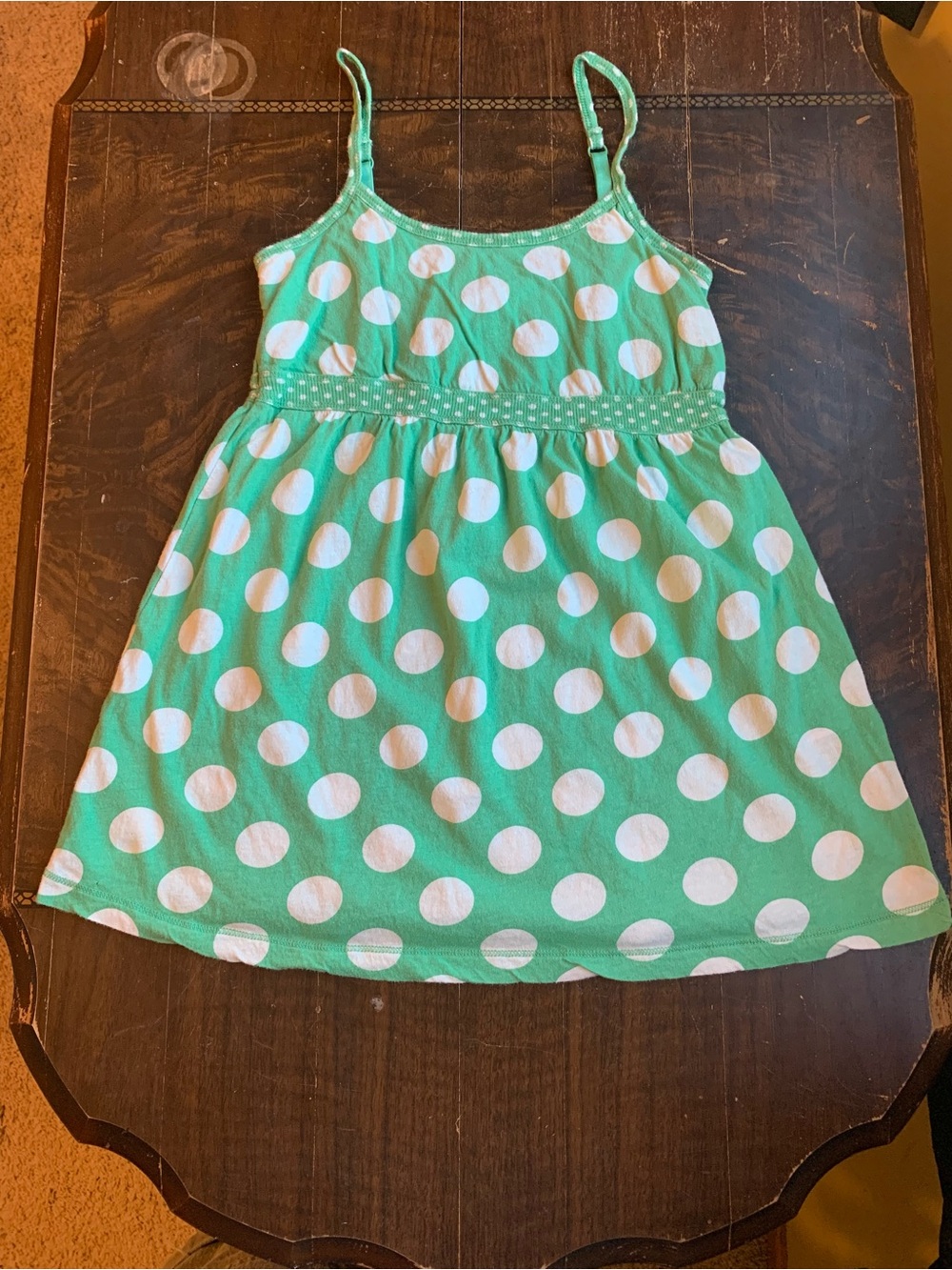 Aeropostale Mint Green Polka Dot Spaghetti Strap Tank